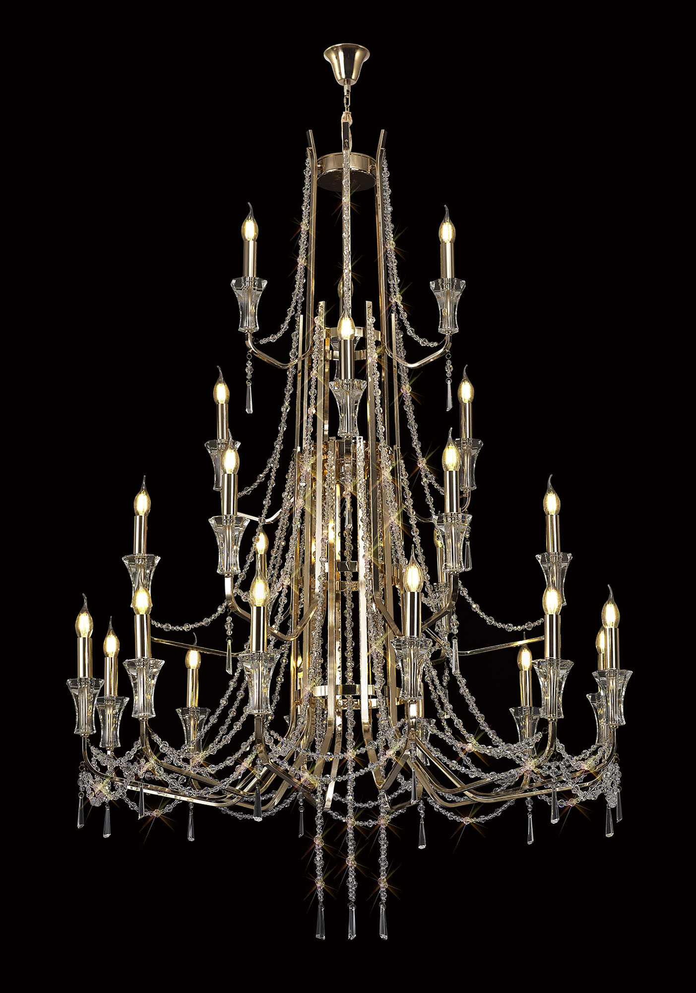 IL31761  Armand Pendant 12+6+3+3 Light (32.5kg) French Gold